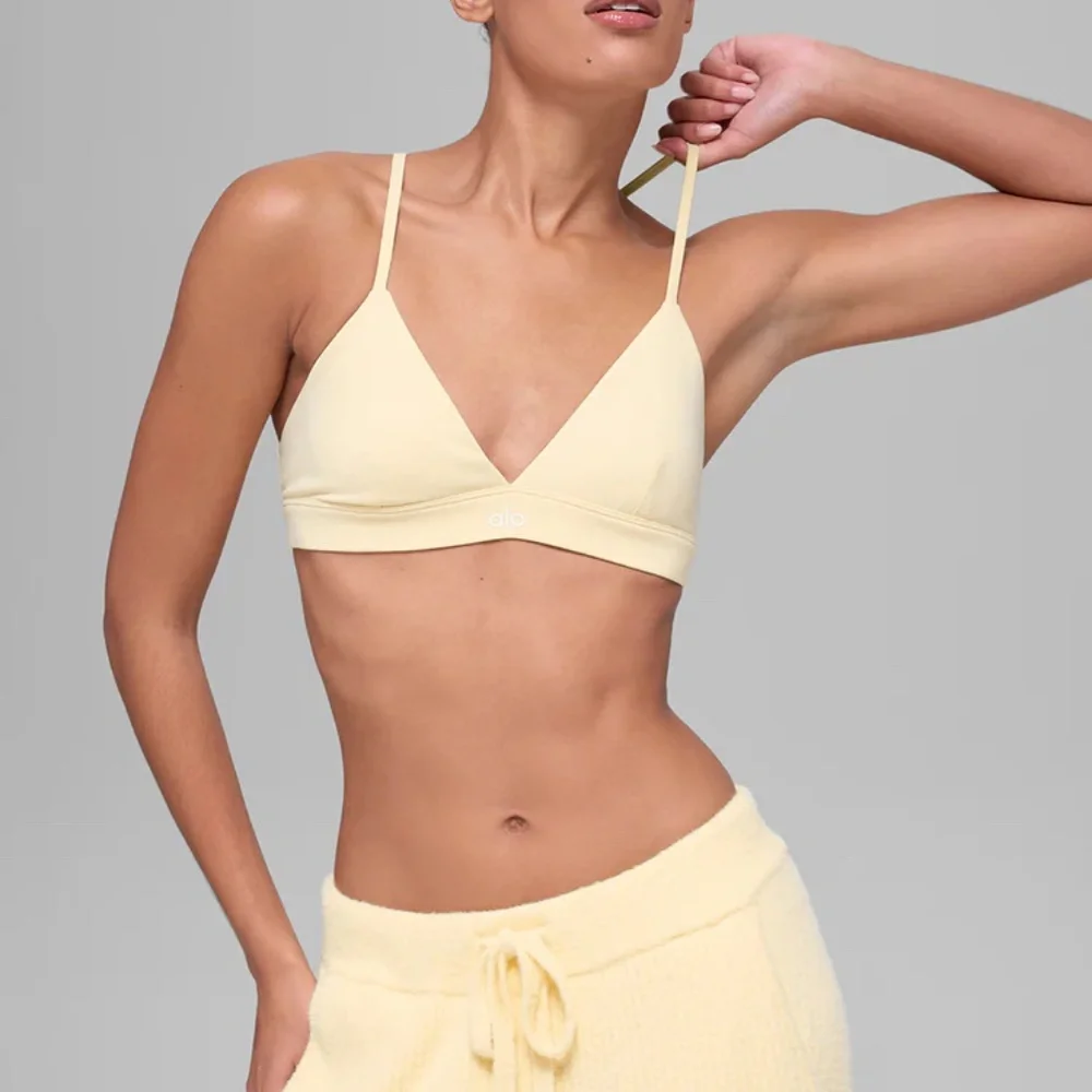Alo Yoga Splendor Bra Candlelight Yellow Sz Extra Small NEW